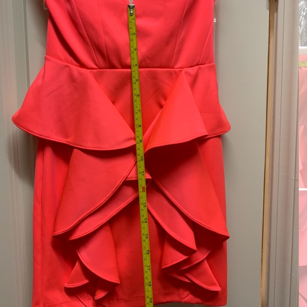 Neon Pink Ruffle Dress - Picture 5 of 9